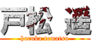 戸松 遥 (haruka tomatsu)