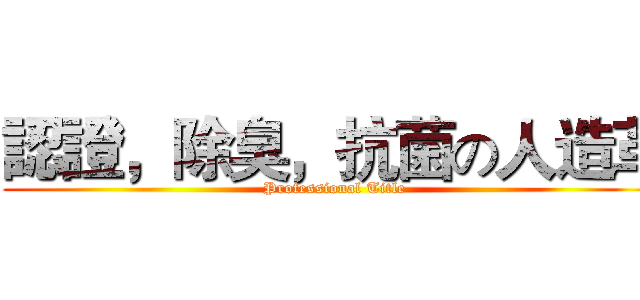 認證，除臭，抗菌の人造革 (Professional Title)