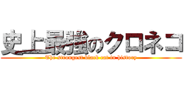 史上最強のクロネコ (The strongest black cat in history)