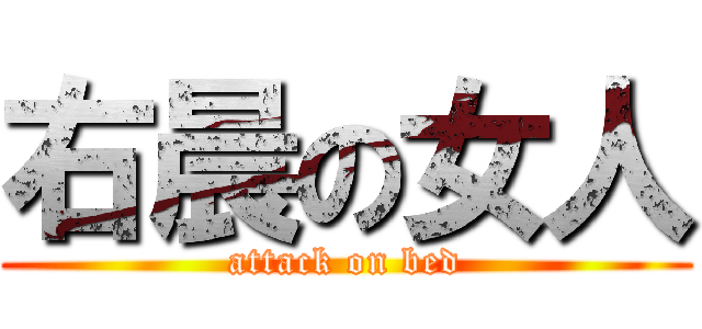 右晨の女人 (attack on bed)