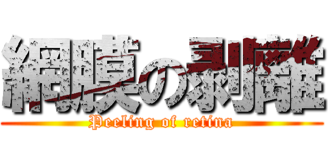 網膜の剥離 (Peeling of retina)
