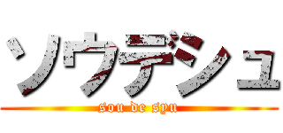 ソウデシュ (sou de syu)
