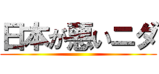 日本が悪いニダ ()