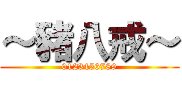 ～豬八戒～ (0123456789)