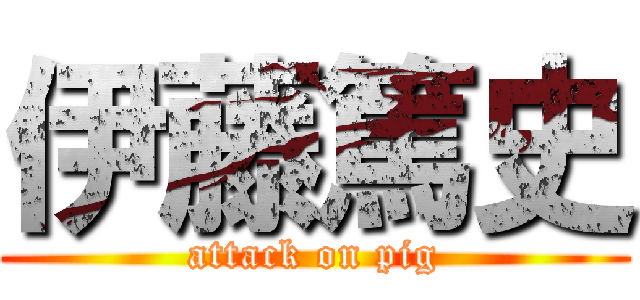 伊藤篤史 (attack on pig)