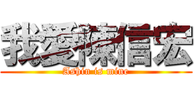 我愛陳信宏 (Ashin is mine)