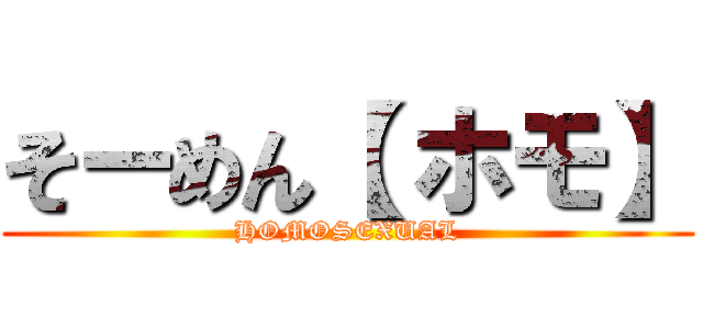 そーめん【 ホモ】 (HOMOSEXUAL)