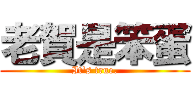 老賀是笨蛋 (It\'s true.)