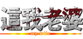 這我老婆 (my wife)