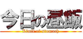 今日の昼飯 (Limit of stomach)