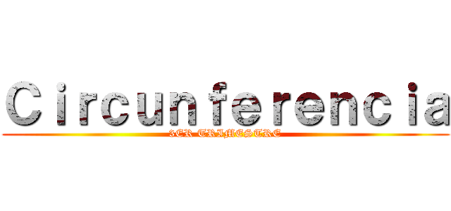 Ｃｉｒｃｕｎｆｅｒｅｎｃｉａ (3ER TRIMESTRE)