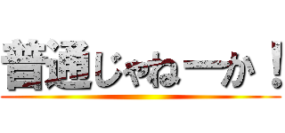 普通じゃねーか！ ()