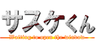 サスケくん (Waiting to open the window)