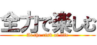 全力で楽しむ (At the risk of life)