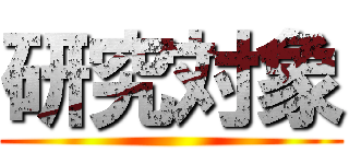 研究対象 ()