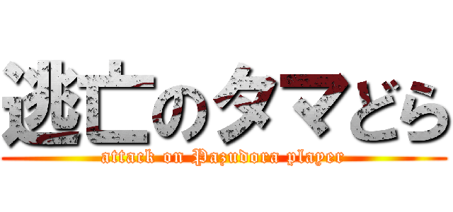 逃亡のタマどら (attack on Pazudora player)
