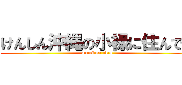 けんしん沖縄の小禄に住んでる (attack on titan)