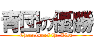 青団の優勝 (Champion of the Blue)