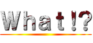 Ｗｈａｔ！？ ()