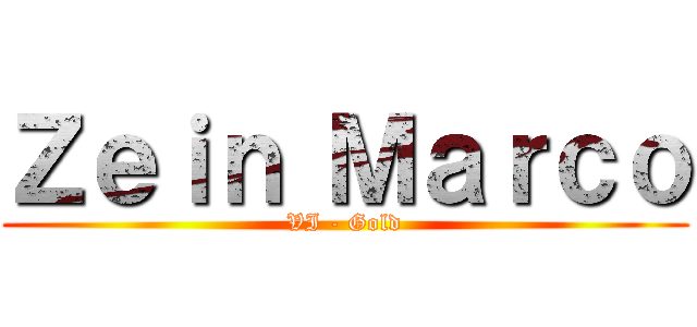Ｚｅｉｎ Ｍａｒｃｏ (VI - Gold)