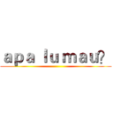 ａｐａ ｌｕ ｍａｕ？ ( )