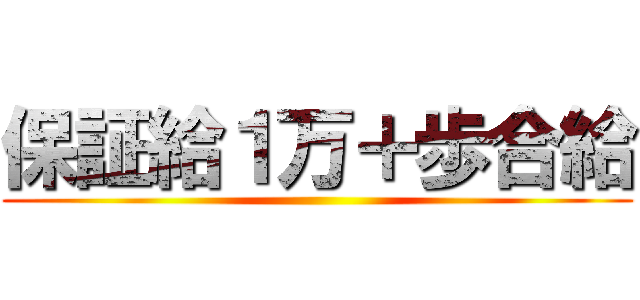 保証給１万＋歩合給 ()