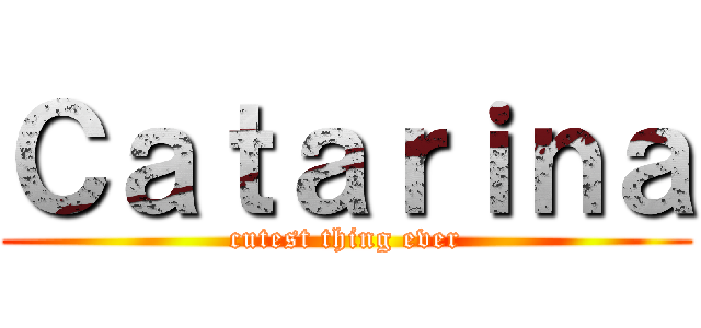 Ｃａｔａｒｉｎａ (cutest thing ever)