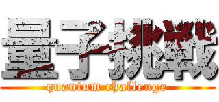 量子挑戦 (quantum challenge)