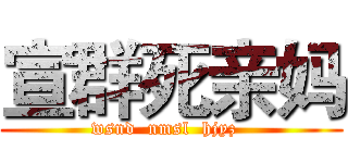 宣群死亲妈 (wsnd  nmsl  hjyz  )