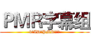 ＰＭＲ字幕组 (b站ID：PMR字幕组)