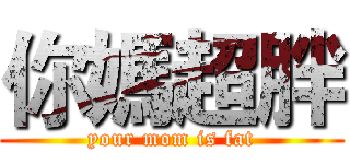 你媽超胖 (your mom is fat)