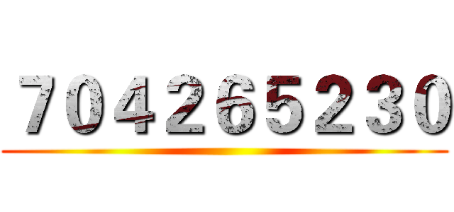 ７０４２６５２３０ ()