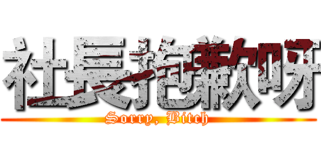 社長抱歉呀 (Sorry, Bitch)