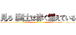 見ろ！国士は赤く燃えている ()
