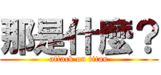 那是什麼？ (attack on titan)