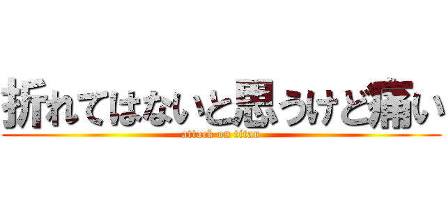 折れてはないと思うけど痛い (attack on titan)