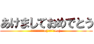 あけましておめでとう (今年もよろしくですo(`･ω´･+o) )