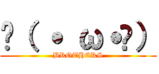 乁（ ˙ ω˙乁） (BROTHERS)