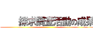     探求調査活動の成果 ()