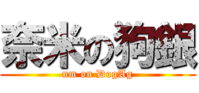 奈米の狗銀 (nm on DogAg)