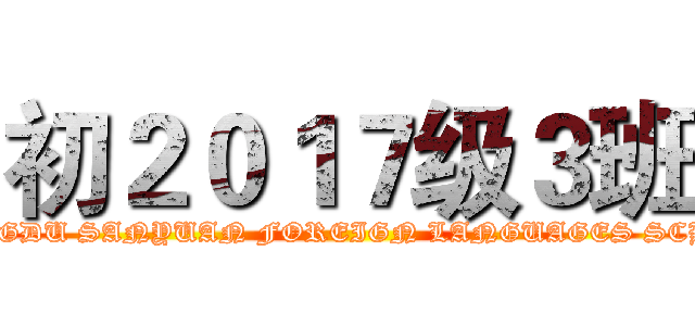 初２０１７级３班 (CHENGDU SANYUAN FOREIGN LANGUAGES SCHOOL)
