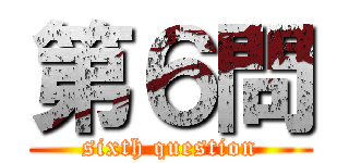 第６問 (sixth question)