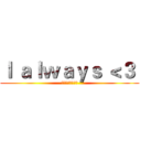Ｉ ａｌｗａｙｓ ＜３  (我一直都沒有放棄)