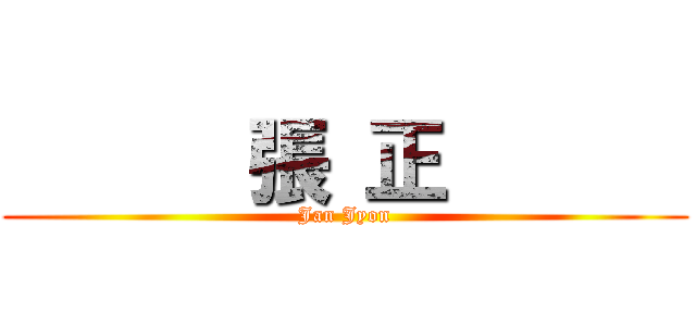       張 正       (Jan Jyon)