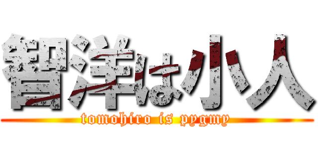 智洋は小人 (tomohiro is pygmy)