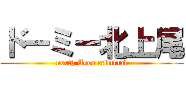 ドーミー北上尾 (north Ageo criminal)