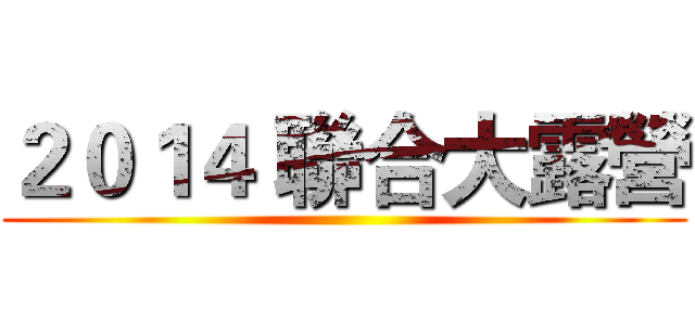 ２０１４ 聯合大露營 ()