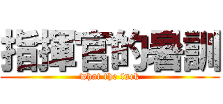 指揮官的暑訓 (what the fuck)