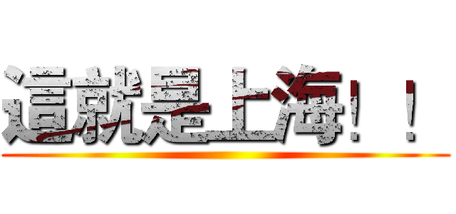 這就是上海！！ ()