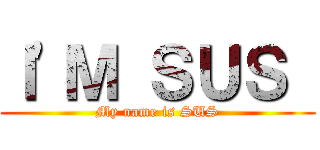 Ｉ\'Ｍ ＳＵＳ  (My name is SUS)